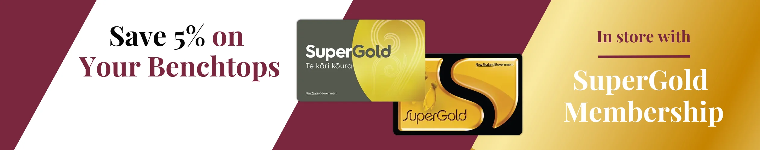 Save 5% on Your Benchtops - SuperGold Membership Offer
