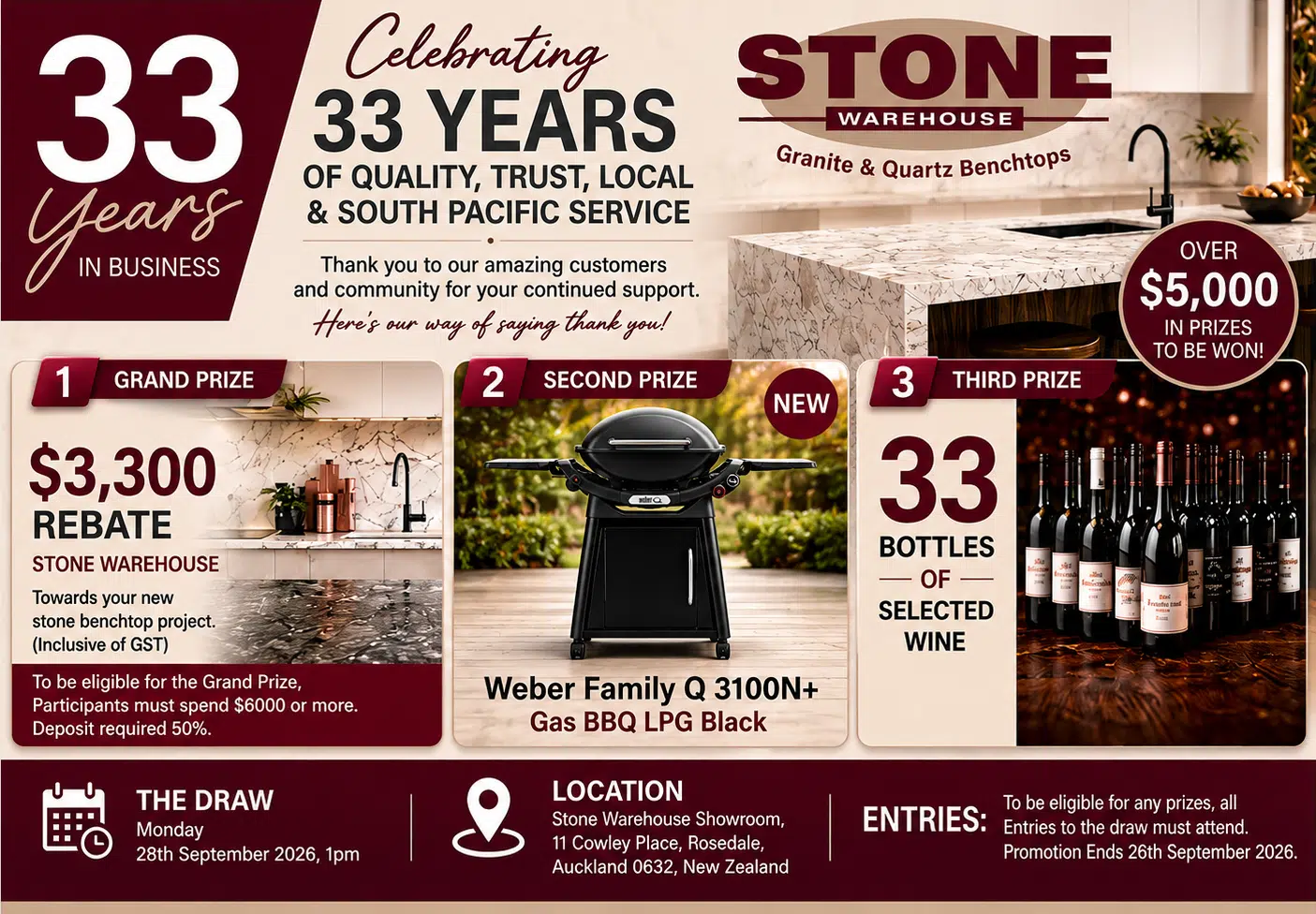 Stone Warehouse - 33 Years of Quality, Trust, Local & South Pacific Service Stone Warehouse - 33 Years of Quality, Trust, Local & South Pacific Service